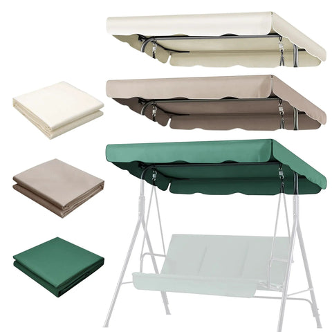 Replacement Canopy For Outdoor Swing 66 Inch By 45 Inch Two Seat Bench Glider Shade Cover Weatherproof UV Protected Green Fabric Sweet Upgrade