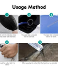 Instructional images showing usage method for Versatile 3/8 Inch 10 Mm Rubber Fuel Primer Bulb for your daily whip or marine rig
