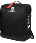 Padded Compact Travel Stroller Bag For Airport Travel, Gate Check Ready, AirTag Compatible, Black, front view.