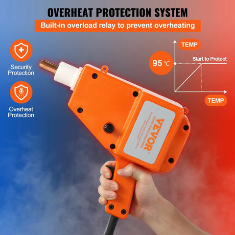 All In One Stud Welder Kit For Auto Body Repair Dope Power 5500 Weld 800VA Spot Welder 110V shown with overheat protection