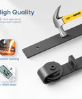 Close-up of 4 Ft Cabinet Bi-Folding Sliding Barn Door Hardware Track Kit showing carbon steel rail, nylon rollers, and precision casting.