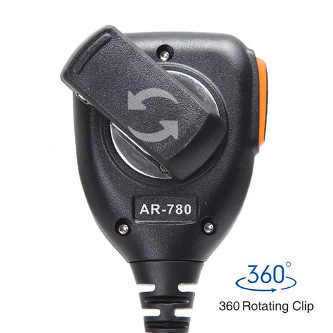 Remote Shoulder Microphone For Ham Radios Waterproof IP54 Speaker Mic with 360-degree rotating clip compatible with Baofeng