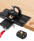 Concealed Cabinet Hinge Jig With Quick Clamp And Dust Vacuum Adapter, 35mm Door Hinge Locator on wooden board
