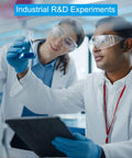 Scientists conducting industrial R&D experiments with Two Pack 250ml Erlenmeyer Flask Set With Narrow Mouth Borosilicate Glass.