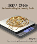 Digital Jewelry Scale 500 Gram By 0.01 Gram Precision For Jewelry, Gemstones And Coins With Backlit LCD Display and Tare Function