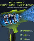 Beast Power Cordless Leaf Blower With Turbo 800000 RPM Motor Dual Speed Nozzles 2x4Ah Batteries And Charger Handheld Air Blower
