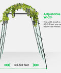 7Ft Arch Trellis For Climbing Plants With Adjustable Width And Sturdy Metal Tunnel Design Nylon Netting Included, covered in vines.
