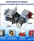 Refrigerator Ice Maker Water Inlet Valve Replacement For Whirlpool Maytag Kenmore Compatible With W10420082 K78200 W10498974 PS11755667