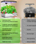 Comparison of Indoor Hydroponics Grow Kit With 15-Pod Herb Garden, 24W Full Spectrum Light, Quiet Pump vs competitor
