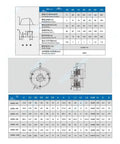 LDZ1-30 power-off electromagnetic brake, 99V, front and side diagrams with dimension table.
