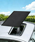 Magnetic Sunroof Sunshade Mesh For Tesla Cybertruck 2023 To 2026 on vehicle roof blocking sun and insects, ideal for outdoor adventures.