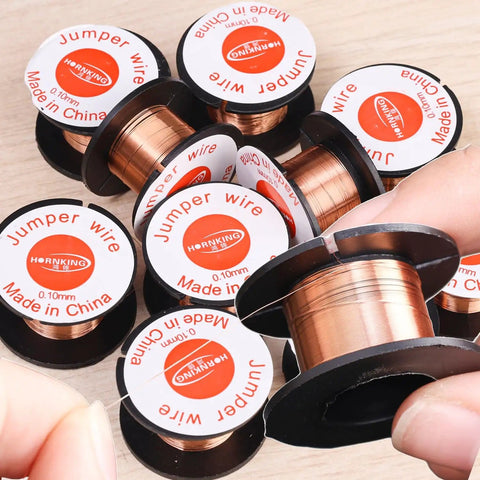 Alt Tag: 0.1mm 5Pcs Ultra Thin Soldering Wire Set Copper Jumper Wires For PCB Repair Mobile Phone And Computer Electronics