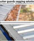 30 Pack 8 Inch Stainless Steel Gutter Screws With 304 Stainless Sleeves for fixing sagging gutters, installation example
