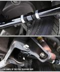 Beefy Blue Adjustable Panhard Track Bar And Lower Control Arm Kit For Fbody Camaro Firebird showing installation details with bearings.