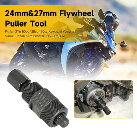 GY6 Stator Flywheel Puller Kit Beefed Up 24mm and 27mm with clutch lock nut spanner tools for bikes and ATVs