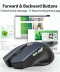 Wireless Mouse For Laptop And PC Desktop With 2.4GHz USB Receiver 6 Buttons And 1600 DPI Adjustable For Medium To Large Hands
