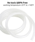 Clear braided PVC hose, 3/8 in ID × 19/32 in OD, 50 ft coil, flexible tubing