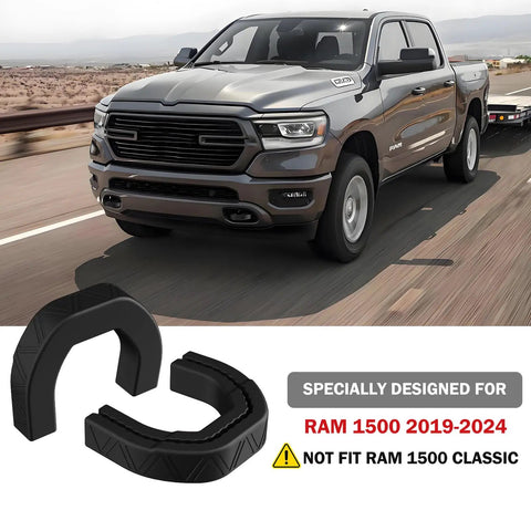 RAM 1500 Tow Hooks Covers Hitch Cap Black Front Tow Hook Cover Matte Black Finish for Dodge RAM 2019-2025 Models