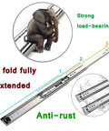 Premium Heavy Duty Ball Bearing Drawer Slides Dual Pack with strong load-bearing capacity and anti-rust material.