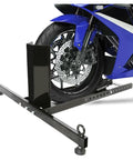Beefy 1800 Lbs Heavy Duty Motorcycle Wheel Chock Stand Upright Fits 15 To 22 Inch Wheels 3 To 5 Inch Tire Width Adjustable