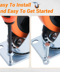 Installation of 3 Inch Caster Wheels Set of 4 with Brakes, Quiet Polyurethane Casters for Shelves Gates Toolboxes, Heavy Duty Workhorse
