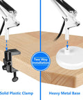 Metal Desk Lamp With Swing Arm And Clamp On Base Two In One Desk Or Clip On Light showing clamp and metal base options