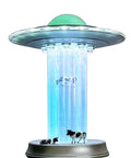 UFO Cow Abduction LED Lamp With Touch Sensor Funny Alien Desk Light For Sci Fi Fans and Space Decor Lovers on display