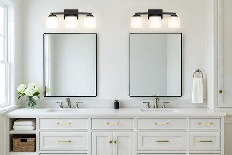 Industrial Dope 3 Light Vanity Wall Sconce With Etched Glass Shade In Dark Bronze Finish Modern Bathroom Lighting For Vanity Hallway Or Kitchen Up Or Down Mount 110 To 120V