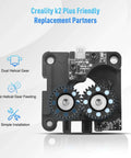 All Metal Extruder Gear Kit With DLC Coating And Perforated Lightweight Design For Creality 3D Printers, dual helical gears.