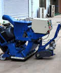 Heavy Duty Concrete Shot Blasting Equipment for Floor Preparation and Surface Refinement, High Power Floor Shot Blaster for Construction Sites, Warehouses and Commercial Buildings, blue steel machine