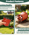 4 Inch Nursery Pots 100 Pack Plastic Seedling Pots With Drainage Holes For Easy Seed Starting And Transplanting, two views