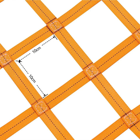 Rugged Heavy Duty Hanging Cargo Net For Lifting And Securing Freight Built To Haul, Durable Polyester Webbing Mesh close-up