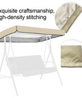 Cozy Up Your Outdoor Swing With This 84 By 48 Inch Coffee Canopy Replacement Top Universal Waterproof Patio Swing Cover For 3 Seaters Great For Garden Yard Park And Porch showing stitching detail