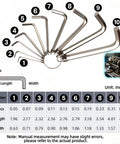 Professional 10 Piece Metric Hex Key Set In Cr-V Steel With Rust-Resistant Ring Holder, showing hex keys 1.5mm to 10mm.