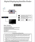 Diagram of Portable Digital Satellite Signal Finder Meter for Dish Network and DirecTV FTA with compass and audio tone display.