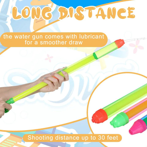 36 Pack Crayon Water Guns 16 Inch Long Water Shooters With Easy Grip Handles Totally Random Color Variants