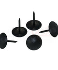 High Quality Matt Black Upholstery Nails And Vintage Decorative Tacks 100 Piece Pack With 7 16 Inch Heads displayed on a white background.
