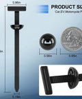 Universal Car Bumper Clip Kit For Fender And Splash Shield Repair with size details next to a quarter for scale.