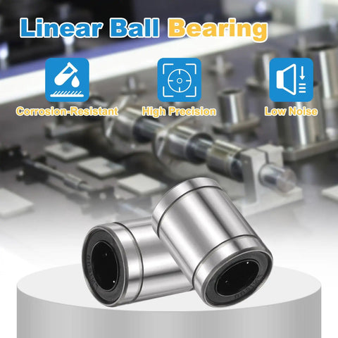 4 Pack LM16UU Linear Ball Bearings 16mm Bore 28mm OD 37mm Length With Double Sided Rubber Seals for CNC Machines
