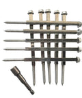 6 Inch Gutter Screws for 4 Inch Gutters Repair Kit with Rust Resistant Coated Finish and Stainless Steel Collar White Screws and Rings 10 Pack for Easy Gutter Installation