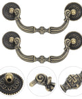 Vintage Bail Drawer Pull Handles Set For Dressers And Cabinets, Antique Style Knobs, 121mm Rustic Decorative Hardware