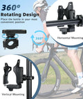 Adjustable Bike Water Bottle Cage Fits 1.9 To 3.6 Inch Bottles On Handlebar Or Frame Universal Cup Holder with 360° rotation design.