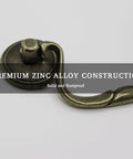 Antique Brass Cabinet Pulls Three And One Quarter Inch Center European Style Decorative Drawer Handles zinc alloy detail