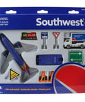 Airport Playset With Die Cast Airplane Cars And Plastic Terminal Pieces For Kid Friendly Fun Ages 3 Plus in box