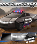 All Terrain RC Police Car Toy One Twenty Two Scale With 2 Point 4 GHz Remote Real Lights Durable ABS Body Off Road Ready