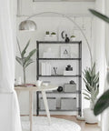 Beefy 5 Tier Metal Adjustable Freestanding Garage Storage Wire Shelving Unit 36 In W x 72 In H x 14 In D in a living room