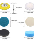 Headlight Restoration Kit With 3 Inch Polishing Sanding Discs And 1 Fourth Inch Shank Backing overview of components