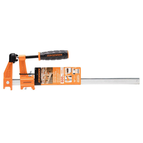 Twelve Inch Steel Bar Clamp With Instant Adjustment And Lightweight Orange Finish One Quarter Inch By Three Quarter Inch Spring Steel Bar Ideal Woodworking Clamp For Quick Grips And Grab And Go Setup