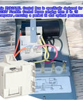 35A 230V Well Pump Relay For Auto Panel Mount Control Box 5-15HP Fit For Franklin Units Quick Plug-N-Play Replacement For 155031102 155031110 305213902 No Contact Silver Finish, white relay close-up