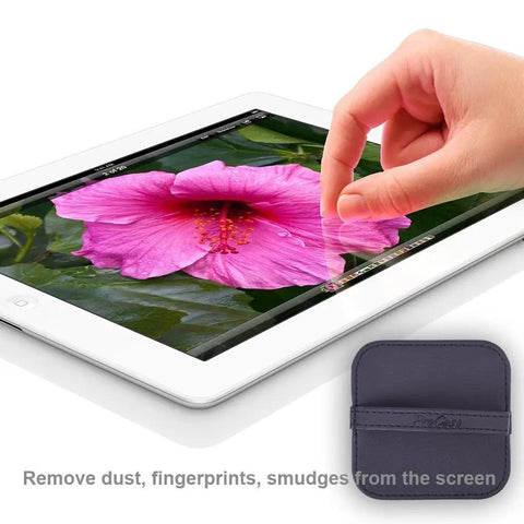 4 Pack Elastic Strap Screen Cleaning Pads With Soft Cloth Wipes For All Screens Including iPad iPhone MacBook Tablet Laptop TV Camera Color Mixed